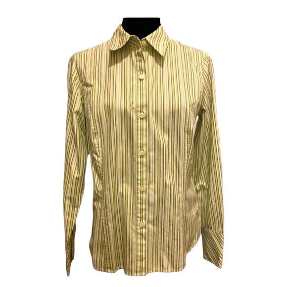 Liz Claiborne Striped Button Down Top - Picture 1 of 11